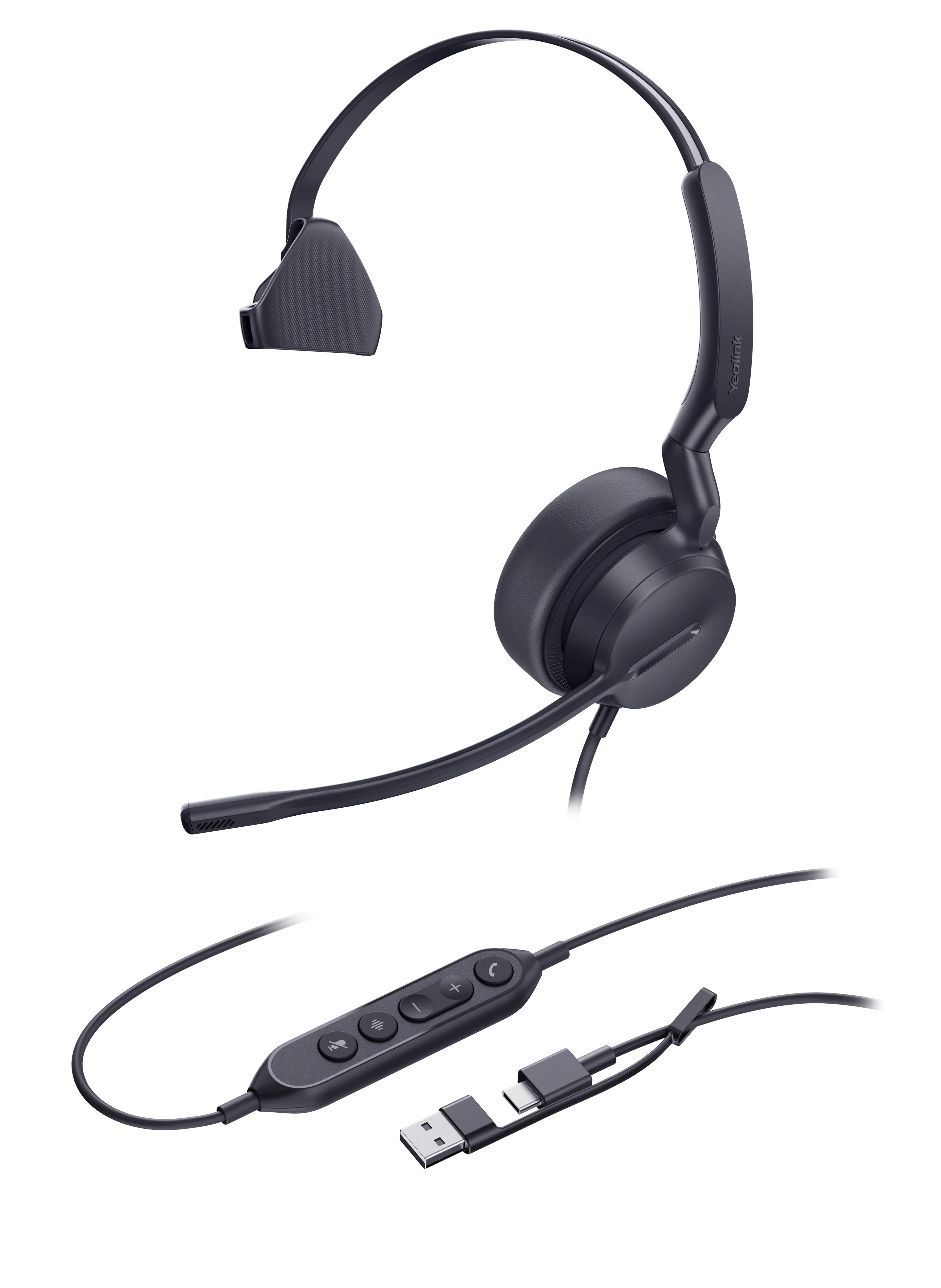 A_Yealink_uh42_mono Yealink UH42 Mono USB-C/A headset - Image 1